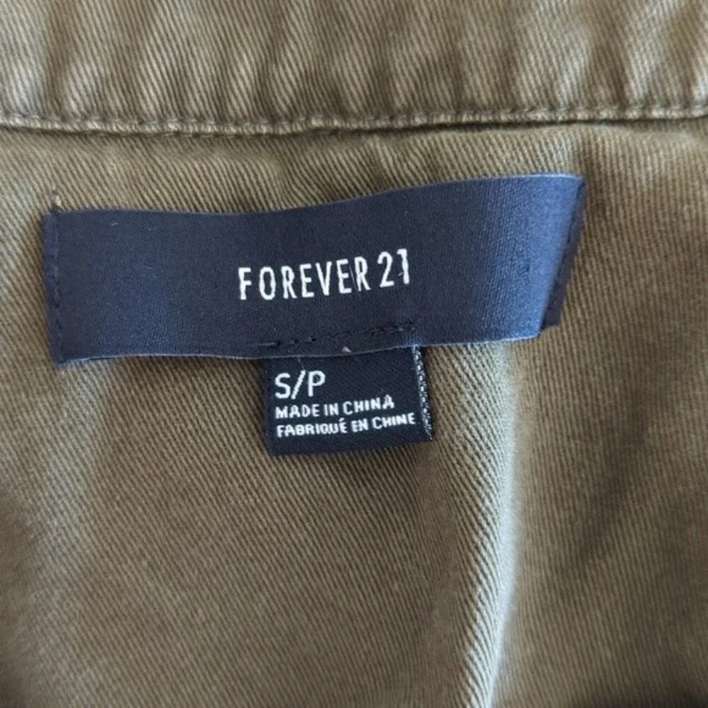 Forever 21  Army green button up jacket - Picture 7 of 8